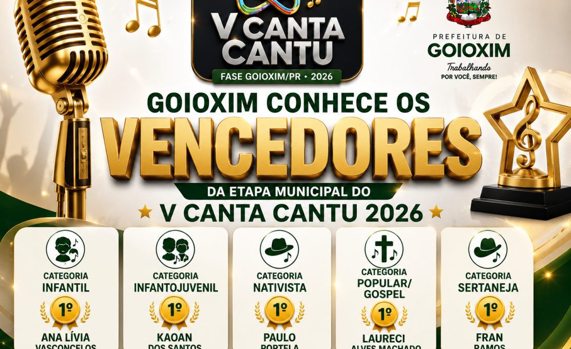 Goioxim conhece os vencedores da etapa municipal do V Canta Cantu 2026