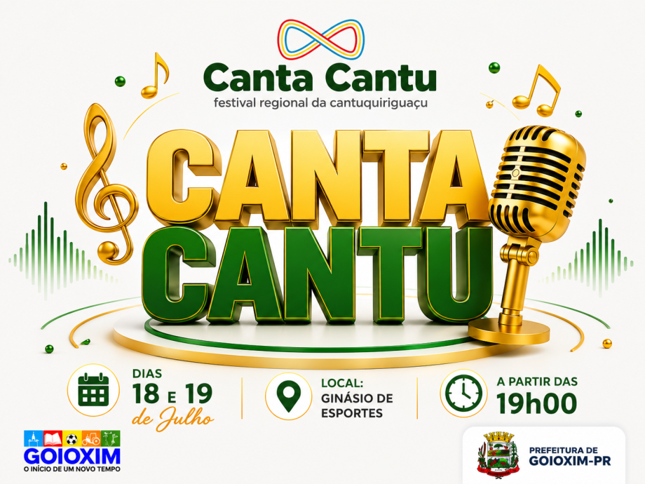 Canta Cantu 2026 movimentará Goioxim nos dias 18 e 19 de julho